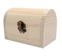 Lot de boîtes de rangement en bois naturel brut pour loisirs créatifs, peinture, organisation de bijoux, boîte à souvenirs décorative pour la maison et le bureau (9 x 5,3 x 6 cm)
