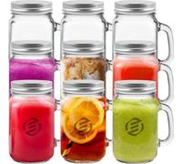 Lot de bols à porridge pour le petit-déjeuner - Lot de 2 - Verre - Mason - Bol de petit-déjeuner - Récipient à muesli