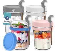 Lot de bols à porridge pour le petit-déjeuner - Lot de bocaux Mason - Lot de 2 - Verre - Lot