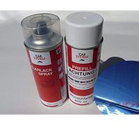 Lot de bombes de peinture de base 400 ml pour VW Audi LR5Z Bleu métallique + vernis transparent
