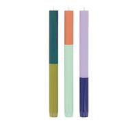 Lot de bougies chandelles Remember Riga multicolore lot 3 26 cm