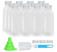 Lot de Bouteilles Plastique Réutilisables 473 ml avec Bouchons, PP5 Résistant à la Chaleur, pour Jus Eau Smoothie