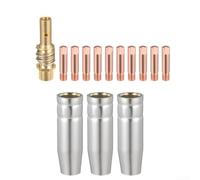 Lot de buses électriques en cuivre 0,9 mm pour soudeuse MAG | 14 pièces, pointes de 0,9 mm, compatibles AK15/MB-15, idéal pour les réparations, métal durable