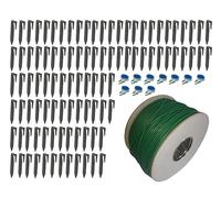 Lot de câbles de délimitation pour robot tondeuse 100 m / 3,4 mm compatible avec Worx Landroid L1000 L1500 WR155E