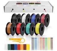 Lot de câbles électriques en silicone 22 AWG 0,3 mm² en 8 couleurs, chaque rouleau de 5 m par rouleau de calibre 22, câble flexible en cuivre étamé pour bricolage, automobile, maison