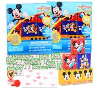 Lot de cadeaux Mickey Mouse Clubhouse pour 40 enfants | Lot de 40 mini boîtes à dragées avec autocollants, tatouages ou tampons pour panier de Pâques, Halloween ou friandises