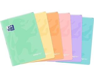 Lot de cahiers A5 60k quadrillés Oxford PP easybook pastel mix, paquet de 8 pièces.
