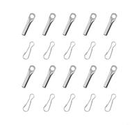Lot de clips galvanisés pour cordon de 8 mm avec crochets simples | Lot de 10 colliers de serrage galvanisés pour câbles de bâche, remorques et bateaux