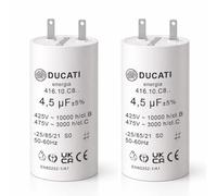Lot de Condensateurs 4,5 uF pour réparation de volet roulant SOMFY, SIMU. Condensateur cylindriques à 2 cosses Faston 2,8 spécial remplacement pour moteur 10 nm à 15 nm de volet. (2)