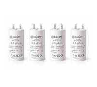 Lot de Condensateurs 4,5 uF pour réparation de volet roulant SOMFY, SIMU. Condensateur cylindriques à 2 cosses Faston 2,8 spécial remplacement pour moteur 10 nm à 15 nm de volet. (4)