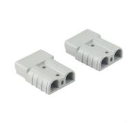 Lot de connecteurs étanches pour câble solaire double 50 A pour camping-car, caravane, remorque pour borne de batterie 6 AWG (gris)