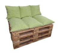 Lot de coussins de palette 120x80 cm de jardin avec fermeture éclair - Pomme Verte 1229