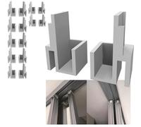 LOT DE DE GUIDES POUR PORTE DE PLACARD COULISSANTE | AVANT & ARRIERE | 4G10 + 4D10 | REMPLACEMENT COMPATIBLE AVEC RAILS FORM OPTIMUM BRICO DÉPÔT LEROY MERLIN CASTORAMA MR BRICOLAGE ETC… (8 PAIRES)