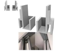LOT DE DE GUIDES POUR PORTE DE PLACARD COULISSANTE | AVANT & ARRIERE | 4G10 + 4D10 | REMPLACEMENT COMPATIBLE AVEC RAILS FORM OPTIMUM BRICO DÉPÔT LEROY MERLIN CASTORAMA MR BRICOLAGE ETC… (2 PAIRES)