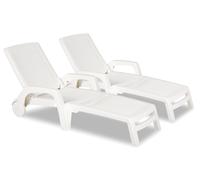 Chaise longue Bahama Bica en techno rotin blanc