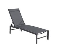 Lot de deux chaises longues de jardin anthracite Orba Garden Point