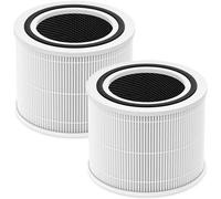 Lot de deux filtres à charbon actif Levoit, compatibles avec les modèles Levoit Core 300 et Levoit Core 300S/P350, destinés aux purificateurs d'air.