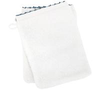 Lot de deux gants de toilette 16x21 cm pur coton collection ORLA avec picueta bleu
