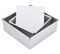 Lot de deux moules rectangulaires de cuisson, dimensions 15,5 + 20,5 cm, en aluminium, antiadhésifs