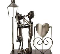 Lot de deux porte-bouteilles de vin pour la salle à manger, accessoire élégant, en acier inoxydable, pour les couples, porte-bouteilles pouvant accueillir deux bouteilles