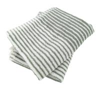 Lot de deux serviettes invité 33x50 cm pur coton collection HORIZON rayures vert