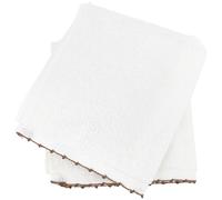 Lot de deux serviettes invité 33x50 cm pur coton collection ORLA avec picueta beige