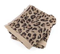 Lot de deux serviettes invités 33x50 cm pur coton collection LEOPARD beige