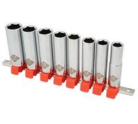 Lot de douilles profondes 3/8 Chrome Vanadium avec support