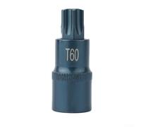 Lot de douilles Torx robustes de 1,27 cm pour tournevis étoile T30 à T70 en alliage d'acier traité thermiquement - Bleu (T60)