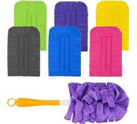 Lot de filtres en tissu perméables - 6 unités - Avec poignée - Compatibles avec Swiffer - Filtres en tissu lavables - Filtres de rechange pour Swiffer Duster - Pour les ménages et les établissements s