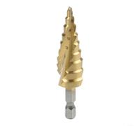 Lot de forets étagés en spirale 4-12/20/32 mm, foret conique pagode en acier pour métal, bois, plastique, alésoir avec revêtement doré avec tige hexagonale pour percer des trous (B)