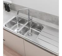 Lot de GROHE Evier en acier inoxydable K500 1160 x 500 mm Inox 31588SD1 (Import Allemagne) + GROHE Mitigeur monocommande Evier Start Chromé 30470000 (Import Allemagne)