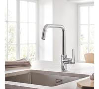 Lot de GROHE Évier en acier inoxydable K700U 550 x 450 mm Inox 31574SD1 (Import Allemagne) + GROHE Mitigeur monocommande Evier Start Chromé 30470000 (Import Allemagne)