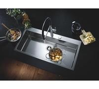 Lot de GROHE Évier en acier inoxydable K800 Inox 31586SD1 + GROHE Mitigeur monocommande Evier Essence 30294000