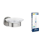 Lot de GROHE QuickFix Start Porte-Savon, Supersteel, 41193DC0 + Kit colle QuickGlue A1, 41127000