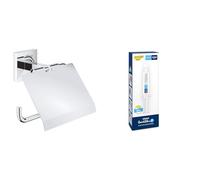 Lot de GROHE Start Cube Dérouleur de Papier Toilette Mural avec Couvercle, Fixations Cachées, Métal, Chromé, 41102000 + GROHE Kit colle Quickglue A1, 41127000