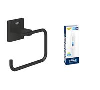Lot de GROHE Start Cube Dérouleur Papier Toilette, Noir Mat, 409782430 + Kit Colle QuickGlue A1, 41127000