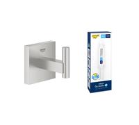 Lot de GROHE Start Cube Patère Murale pour Salle de Bain,Métal, Supersteel, 40961DC0 + GROHE Kit colle Quickglue A1, 41127000