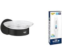 Lot de GROHE Start Porte-Savon, Noir Mat, 411932430 + Kit Colle QuickGlue A1, 41127000