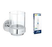 Lot de GROHE Start Verre en Cristal avec Support pour Salle de Bain, Chromé, 41194000 + Kit colle QuickGlue A1, 41127000