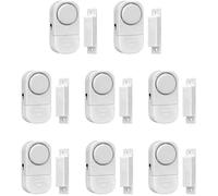 Lot de Lot de 8 mini Alarme de Porte Maison Sans Fil Anti Intrusion Alarme maison Système de sécurité sans fil Sensor