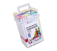 Lot de marqueurs de couleur, fûts légers, pour l'école, 48 couleurs | Marqueur acrylique, seau de rangement, plusieurs couleurs, pigments sûrs, technologie Flows pour un design créatif