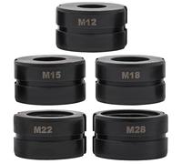 Lot de matrices de sertissage pour tuyaux, M12 ~ M28 pour pinces à sertir | Lot de 5 mâchoires de sertissage en acier Cr40 pour pince à sertir de 12 mm, 15 mm, 18 mm, 22 mm, 28 mm