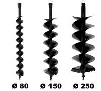 Suricut Lot de mèches Semi-Professionnelles Ø 80 + 150 + 250 mm pour tarière Thermique