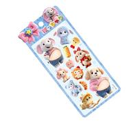 Lot de mini autocollants décoratifs 3D en forme d'animal mignon avec motif en relief - Accessoires artistiques amusants pour ordinateurs portables, , guitares, valises, bagages, carnets et