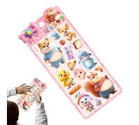 Lot de mini autocollants décoratifs 3D en forme d'animal mignon avec motif en relief - Accessoires artistiques amusants pour ordinateurs portables, , guitares, valises, bagages, carnets et