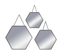 Lot de Miroirs Métal Hexagone