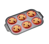 Lot de moules à muffins en silicone - Moules à muffins en silicone pour la pâtisserie, moules à cupcakes réutilisables faciles à détacher pour beignets | Pour le petit-déjeuner, la cuisine, le dessert