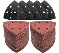 Lot de papier abrasif triangulaire, 93 mm, avec 5 grains différents