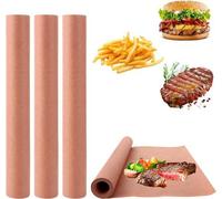 Lot de papier sulfurisé - 30 cm x 40 m - papier d'emballage rouge - papier de fond - accessoires pour barbecue - papier journal - papier de cuisson - rouleau de 10 mètres